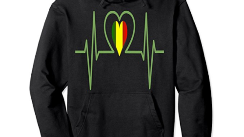 Reggae Heartbeat Hoodie Reggae Music Lovers Gift